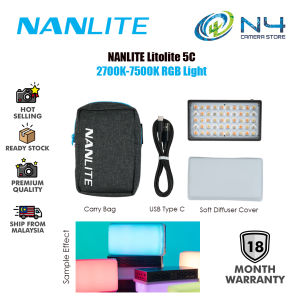 Nanlite LitoLite 5C RGB LED Fill light 3200K-5600K 2400mAh Bulit-in Battery Photo Lighting Portable Pocket Video Light