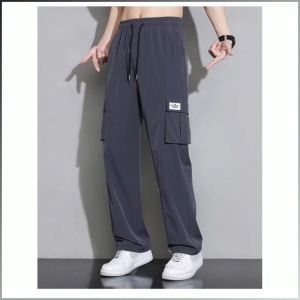 Loose Pants Thin Ice Silk Trousers Daily Wear Leisure Activities Tooling Focus on Comfort Experience