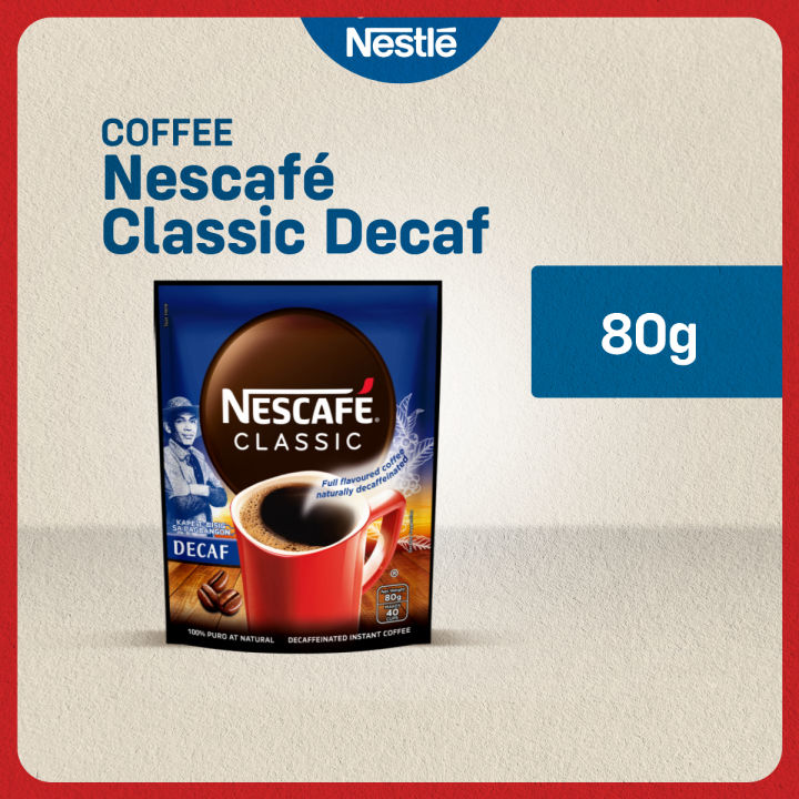 NESCAFÉ CLASSIC DECAF Instant Coffee 80g Lazada PH