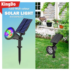 Outdoor Solar Lights Lawn spotlight Auto On/Off Ground Lamp IP65 Waterproof Landscape spotlight Garden Decoration Lights
