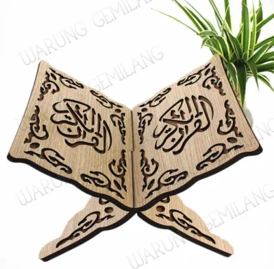 Carved Wooden Quran Stand (Rehal) – Sturdy Folding Book Stand for Ramadan Hari Raya & Home Decoration | Ready Stock Malaysia