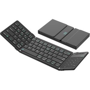 🇸🇬[Ready Stock] Nillkin Pocket Foldable Wireless Bluetooth Keyboard with Touchpad Numerical Pad for Travel
