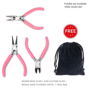 Multifunction Tool Mini Pliers Portable Cutter Handmade Tool Set Diagonal Round Bent Needle Nose Cutter Handcraft Beading Insulated Perfect For DIY Jewelry Use Making Ornament Jewelry Fuzzy wire Tool Suit
