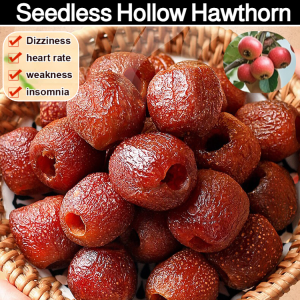 Seedless Hollow Hawthorn Sweet and Sour Red Hawthorn Fresh Candied Fruit Ready-to-Eat Nonnuclear Preserved Fruit Preserved Fruit 无核空心山楂