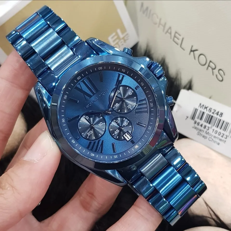 Limited Style of Michael Kors Oversized Bradshaw Chronograph Navy