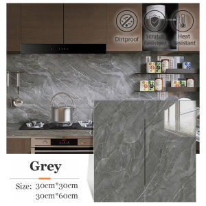10PCS Marble Wallpaper PVC 3D Vinyl Tiles for Kitchen Bathroom Tiles Sticker Waterproof Adhesive