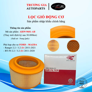 [ZYC] Lọc gió động cơ cho xe Ford Ranger bản 2.2/3.2 đời 2011-2021 và Mazda BT50 bản 2.2/3.2 đời 2011-2020 (Mã: AB39-9601-AB)