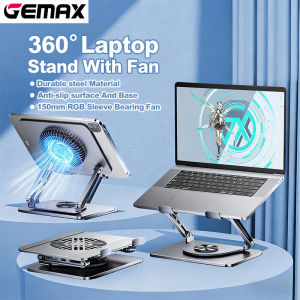 Laptop Stand 360° Adjustment with Fan Laptop Cooling Bracket with RGB Cooling Fan