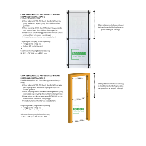 Goodoor Pintu Rumah Kayu Pinewood Semi Solid Door SD010- 30x83 Inch |Durable & Lightweight Pine Door | Pintu Bilik
