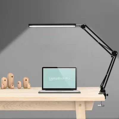 Đèn bàn LED gập điều chỉnh cánh tay dài đa năng Đèn bàn USB chiếu sáng 10 mức độ bảo vệ mắt có thể gấp gọn xoay chỉnh