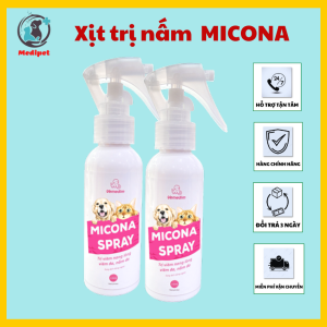 Xịt trị nấm viêm da viêm nang lông cho chó mèo Micona spray an toàn cho chó con mèo con chai 100ml