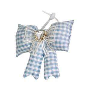 Dễ thương Mặt trang trí hình nơ lưới phong cách dây móc điện thoại móc chìa khóa trang trí túi Keychain Phụ kiện cho phụ nữ và trẻ em gái