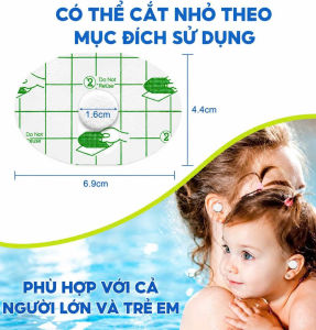 Băng Dán Bảo Vệ Tai Trẻ Em Chống Nước 30 Miếng 3 Lớp | Giữ Tai Khô Ráo Khi Tắm Gội Học Bơi Cho Bé