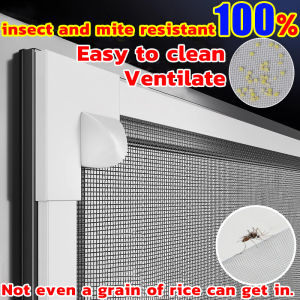 5x Suction Force ⚡ Anti-Mosquito Window Screen⚡Magnetic Window Screen DIY Curtain Easy Installation with adjustable frame Anti-Insect Screen Fits Any Size Net Screen Window Mesh Curtain Self-Adhesive Window Screen detachable and washable