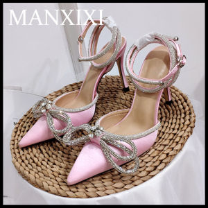 MANXIXI Women Fashion Beautiful Bow High Heels 2.75 Inches Sandals (Size 36-42)