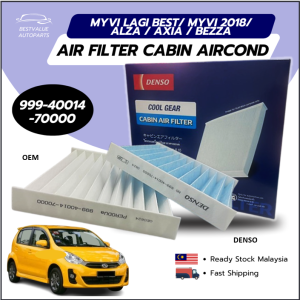 DENSO Cabin Air Filter 999-40014-70000 for MYVI Lagi Best ALZA AXIA BEZZA MYVI 2018 - OEM - Ready Stock Malaysia - Fast Shipping