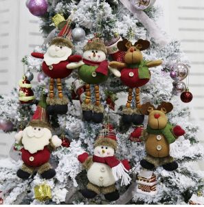 (SG Seller) Christmas ECO Ornaments handicraft cloths cotton wool decoration tree hanging dolls classical design