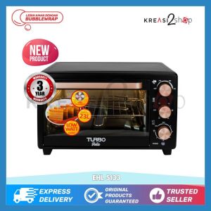 [NEW RELEASED] Turbo Helio Oven Listrik  Estetik EHL5133 Low Watt Garansi 3 Tahun Black Rose Gold Original