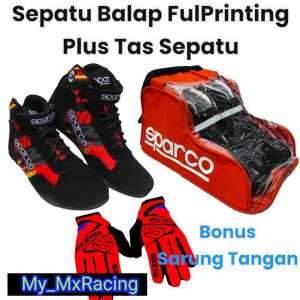 sepatu drag race printing plus tas jngjing buat sepatu BONUS sarung tangan fullprinting sepatu balap ORANGE ful printing sepatu gokar slalom terlaris kualitas premium
