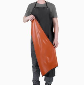 Black PVC Waterproof and Oil-proof Thickened Apron Soft Skin Adult Food Aquatic Slaughtering Kitchen