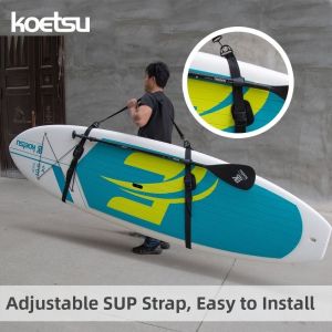LUMINOU 2pcs Portable Adjustable Surfboard Shoulder Belt 65~120cm 4 Colors Paddle Board Shoulder Strap Carrier High Quality Stand Up Surf Accessories for Surfboards