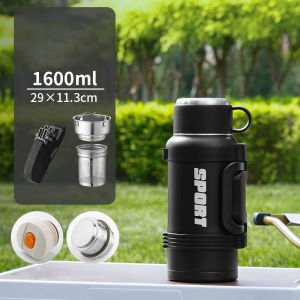 316 Stainless Steel Insulated Thermal Cup Extra-large Capacity Double-lid Home Car Travel Portable Outdoor Sports Water Bottle Tea Brewer