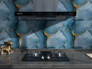 lucky shop Marble Kitchen decorate Wallpaper Waterproof and Oil proof Stickers thickening Table sticker