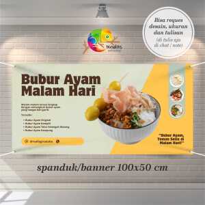 Cetak Spanduk Banner Putih Banner Pecel Lele