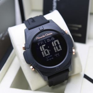 Jam Tangan Pria Alexandre Christie AC 9502 AC9502 AC 9404 AC9404 AC 9370 AC9370 AC 9373 AC 9375 Original Garansi Resmi 1 Tahun - Tali Ruber