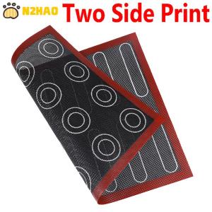 【N2HAO】 Perforated Silicone Baking Mat Non-stick Heat Resistant 40x30 Macaron Pastry Pad
