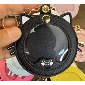 2024 Ita Bag Cat shape PVC Transparent  Sleeve Badge Protector Case Badge Display Sleeve Round Card Storage Anime Badges Decoration Gift