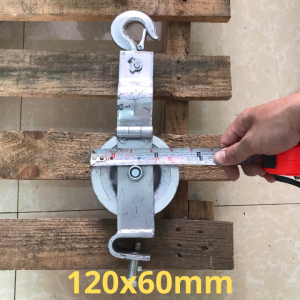 Puly nhôm kéo dây cáp điện 120x60mm và 150x80mm