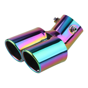 Universal Stylish Stainless Steel Car Exhaust Muffler Tip Chrome Trim for Modified Rear Tail Throat Liner Pipe Accessory
