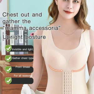 Shapewear Undershirt Breast Support Underarm Undershirt Latex Feeling Inner Cup Anti-camel