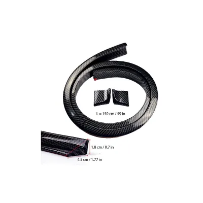 【Exclusive Online Deals】 Roof Spoiler 1.5M Car-Styling 5D Carbon Rubber Tail Spoiler PU Brazing DIY Refit Spoiler Suitable By All Type Of Car