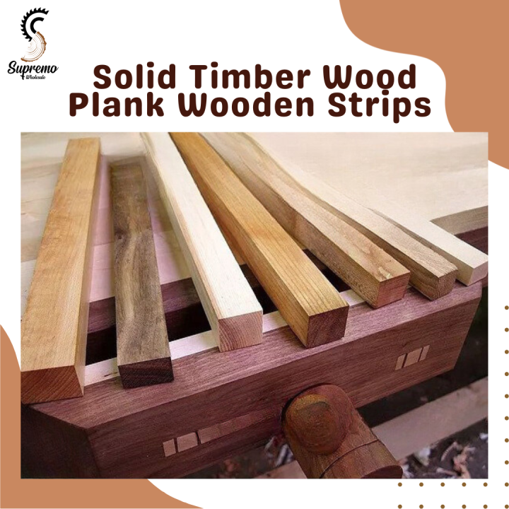 10mm x 45mm x 1 metre | Solid Timber Wood Plank Wooden Strips | Nyatoh ...