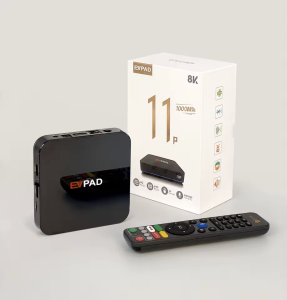 2025 New EVPAD 11P TV BOX H618 Android 12 4GB DDR3 64GB EMMC 8K WIFI6/7 VOICE RC 1000M ethernet WIFI6 BT5.2 hot sell