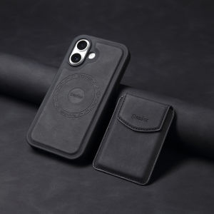 new Wireless Charging Magnet Faux Leather Phone Case Card Holder Stand Wallet 2-in-1 For iPhone 17 Pro Max 16 Plus 15 14 13 12 hot