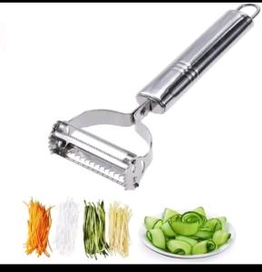pisau kupas stainless pisau buah anti karat alat kupas buah fruit peeler double knife SH U12