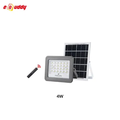 PHILIPS LED Solar Flood Light | IP65 Weatherproof Lampu Solar | Outdoor Lighting with Remote Control ( 6500K Daylight )
