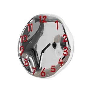 FFBH Electroplated Hanging Clock Bedroom Wall Clocks Living Rooms Suspend Watch Home Furnishings Ceramic Modern Silent Accessories 3T7R1
