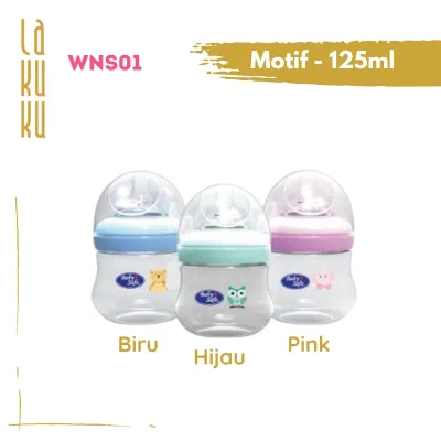Lakuku - Botol Susu Wide Neck Dot Milk Bottle Baby Safe 125ml 250ml WN WNS 3 stage
