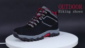 HIKEUP Snow Boots Suede Outdoor Trekking Boots Mountain Climbing Tourist Camping Sneakers High-Top Hiking Shoes Sneaker Men