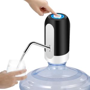 Máy bơm hút bình nước lọc đầu vòi INOX 304 Vòi bơm nước tự động cắm sạc USB Hút Rươu nước bình chỉ cần 1 nút nhấn