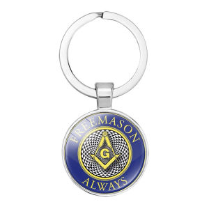 Ly eagle Wholesale Masonic Brotherhood keychain Etching type High Quality freemasonry keychains