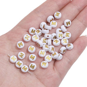 50 cái chữ cái tiếng anh hạt bằng acrylic Vòng phẳng Bảng chữ cái/Thư hạt đệm rời cho vòng cổ thời trang vòng đeo tay Keychain Phụ kiện làm đồ trang sức tự làm