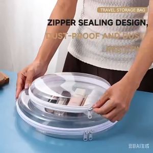 1/2/3Pcs Set Transparent Zippered Hard Pouch Multifunctional Blocks Toy Storage Bin Makeup Organizers PET Waterproof