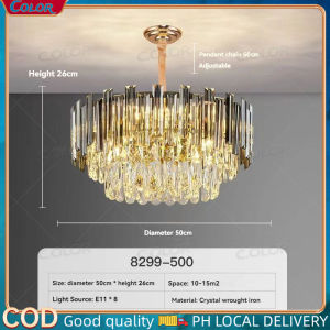 Light luxury and grand crystal chandelier living room main light post-modern simple personalized creative grand high-end hotel lobby bedroom dining room light LED lighting