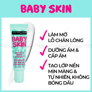 Kem Lót Làm Mịn Da Thu Nhỏ Lỗ Chân Lông Kem Che Khuyết Điểm Baby Skin Instant Pore Era - 🔹Giữ lớp trang điểm lâu trôi: Tăng cường độ bám của lớp trang điểm giúp duy trì vẻ đẹp trong nhiều giờ. 🔹Kiểm soát dầu: Hỗ trợ kiểm soát dầu trên da giảm bóng