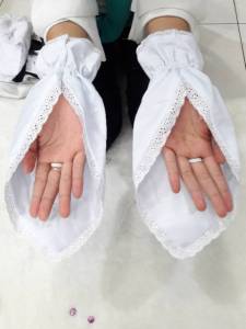 Sarung Tangan Sholat Wanita / Sarung Tangan Haji/Umroh Wanita / Perlengkapan Haji/Umroh Perempuan